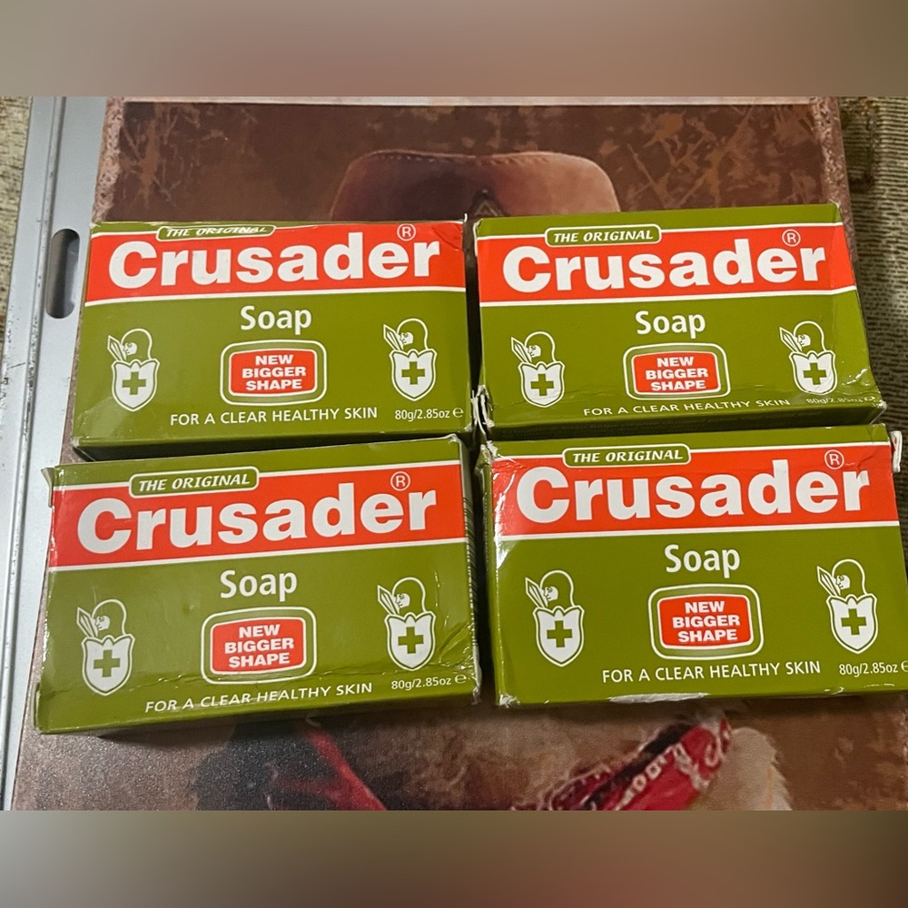 Lot of 4 Bars The ORIGINAL CRUSADER SOAP Skin Care Made in England NEW